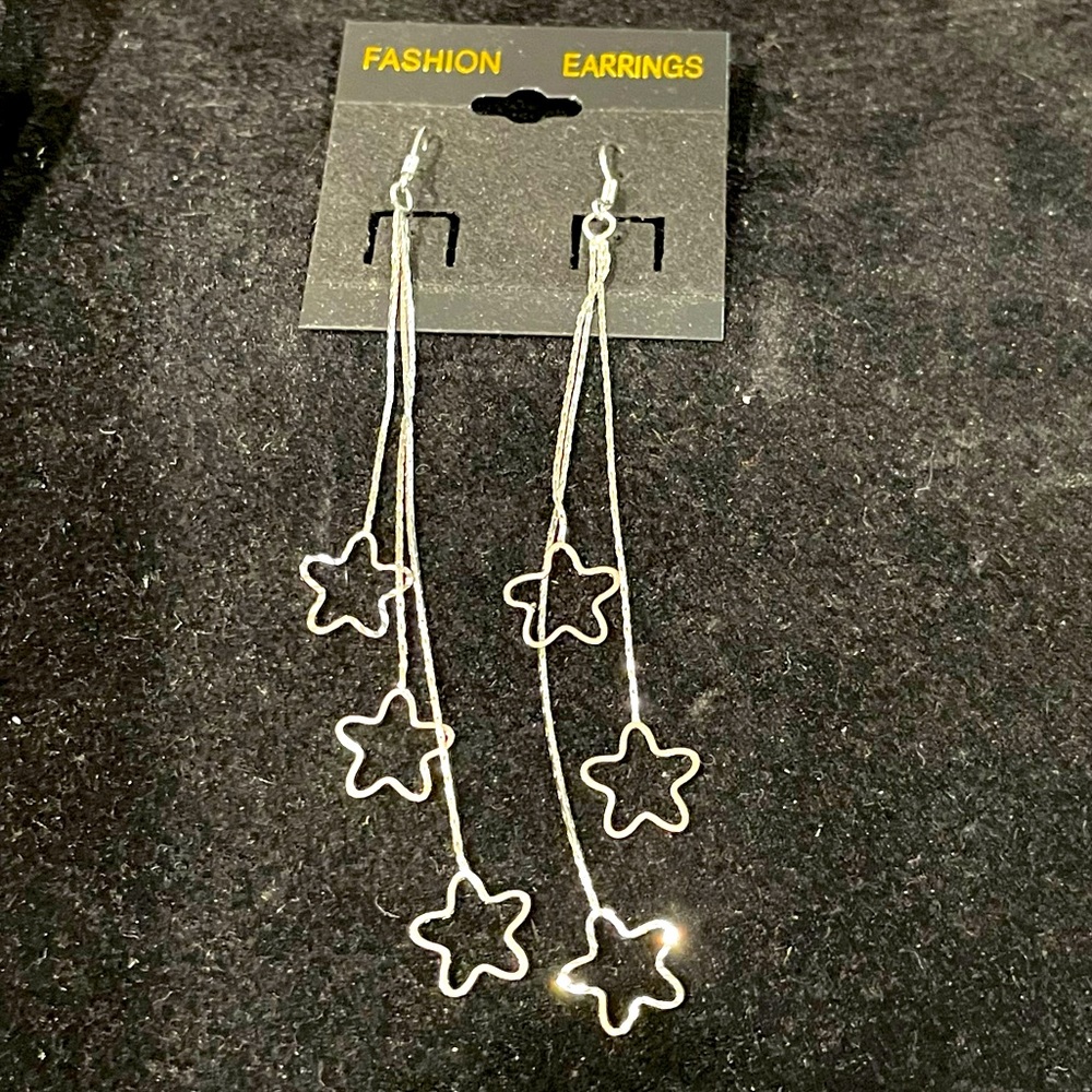 Dangle star earrings